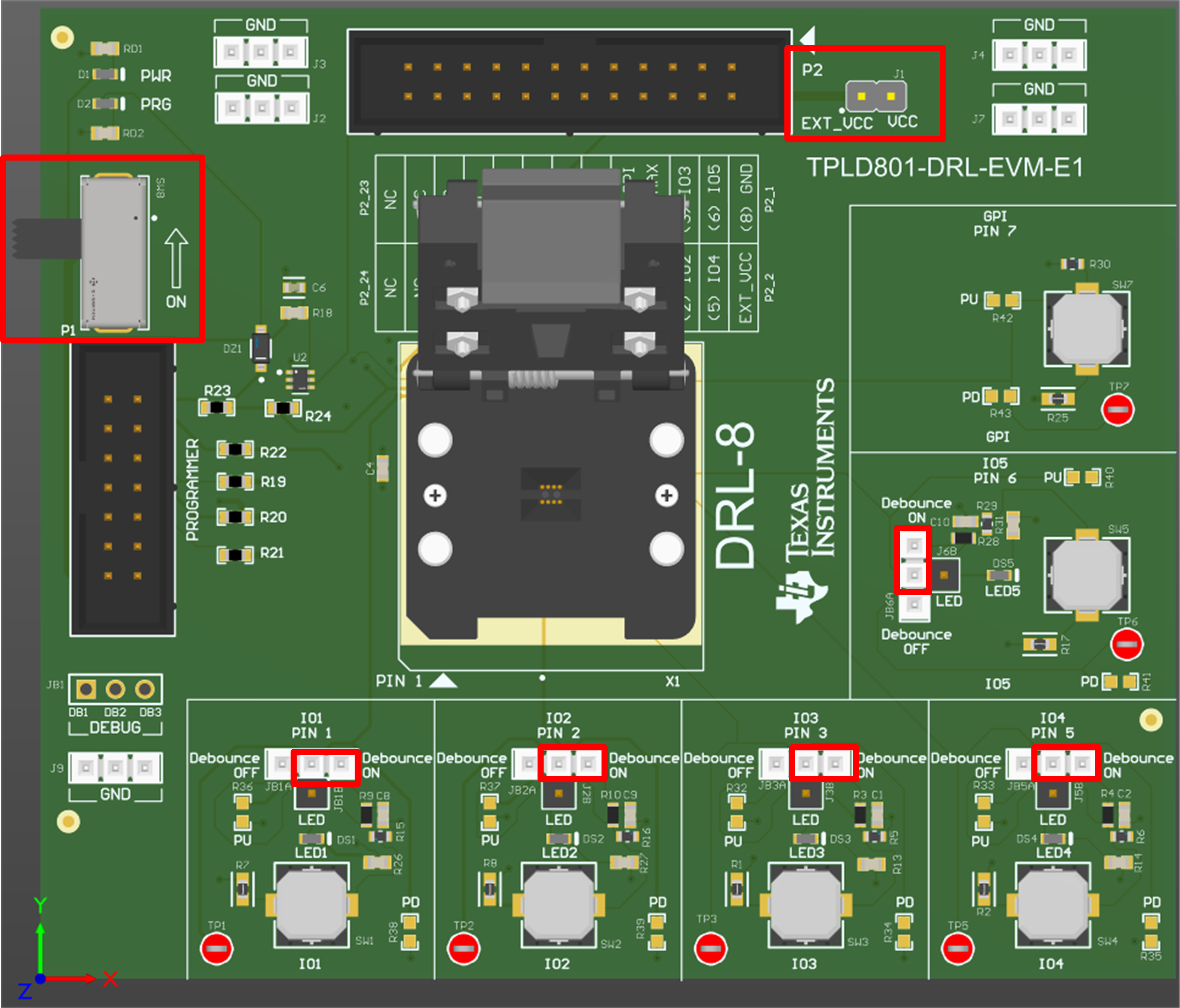 TPLD801-DRL-EVM Components Considered in
                    Programming Setup