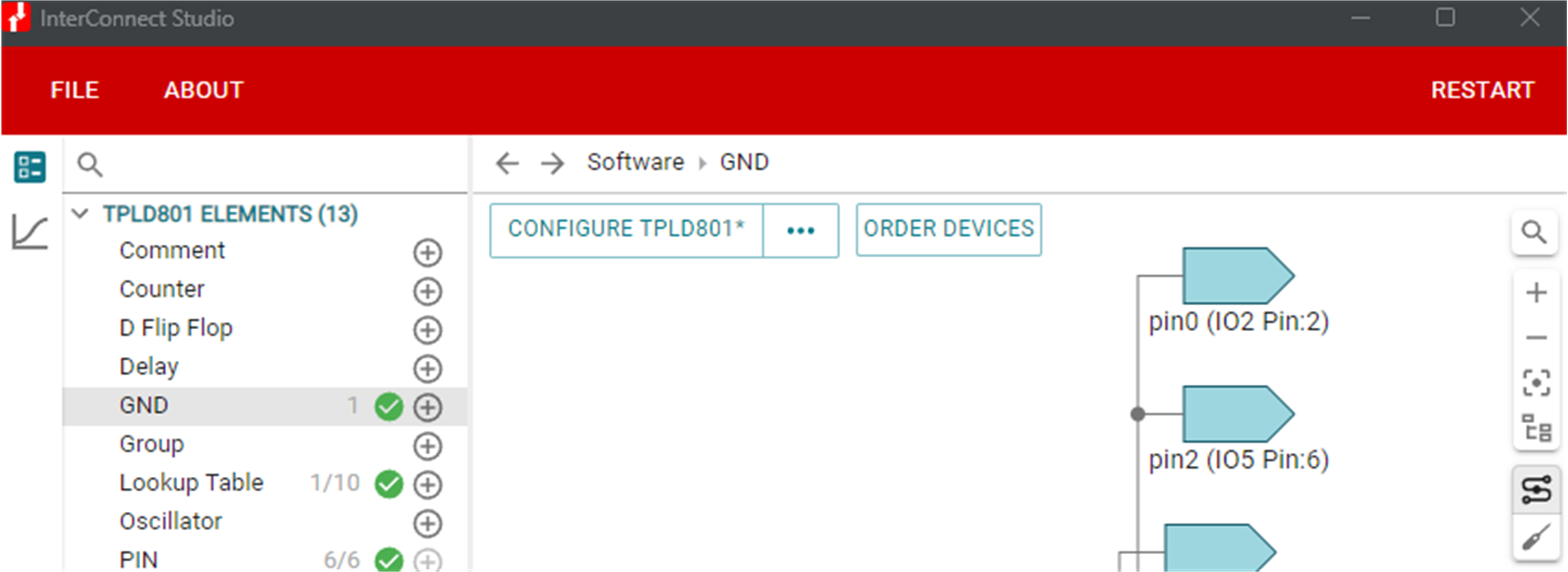 TPLD801-DRL-EVM Temporarily Configuring in ICS