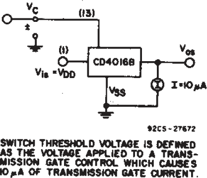 CD4016B Switch Threshold
                        Voltage.