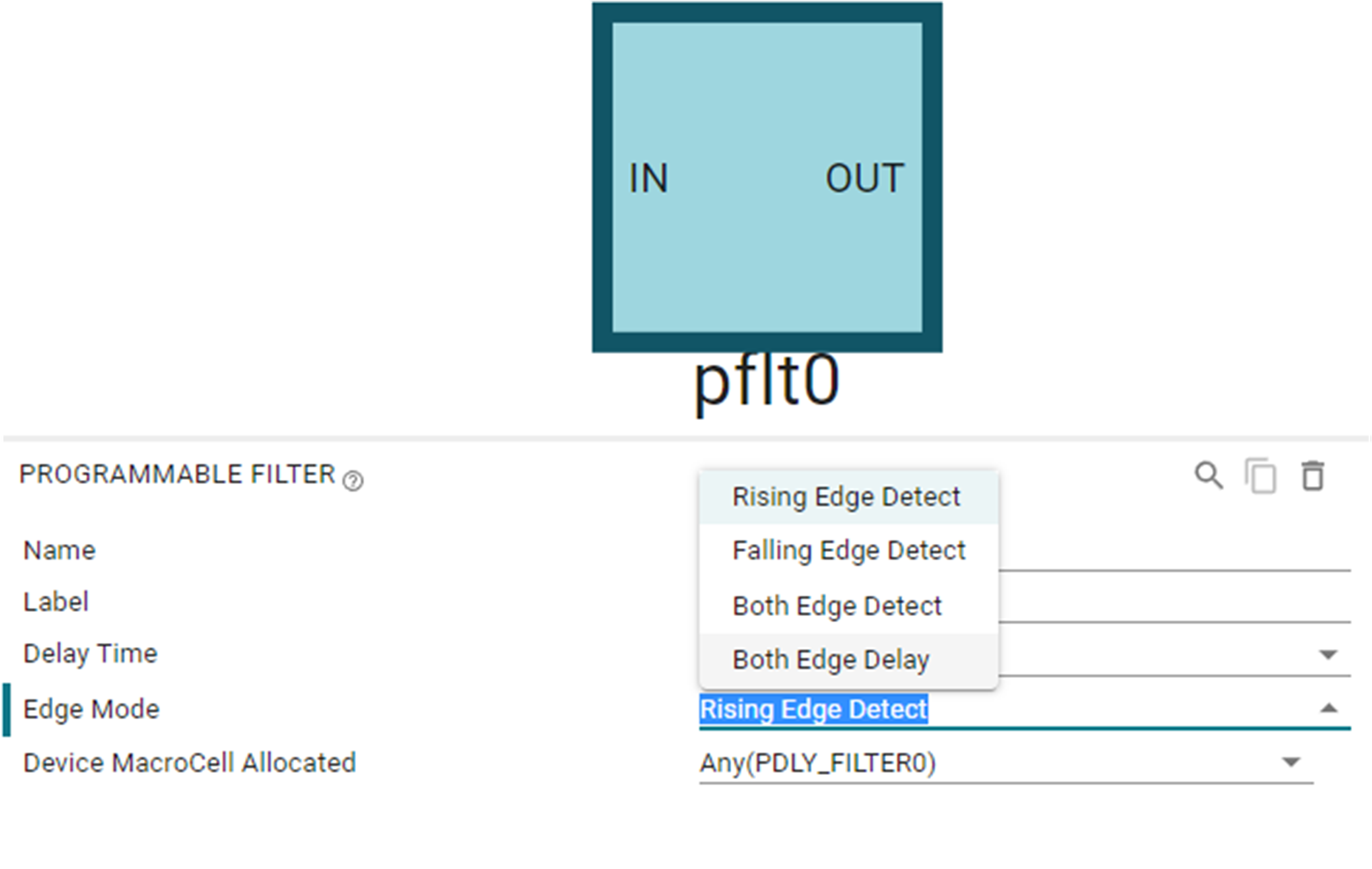  Programmable Filter in
                    ICS