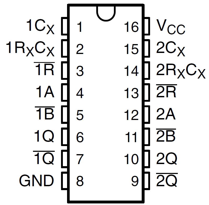 CD74HC4538-Q1 D or PW Package; 16-Pin SOIC
                    or TSSOP (Top View)