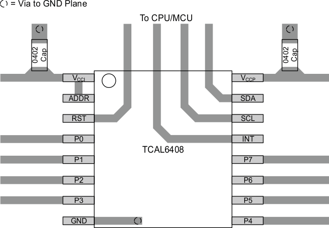 TCAL6408 TCAL6408 Layout