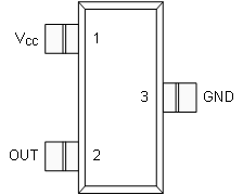 DRV5056-Q1 Pin Diagram (SOT-23) Package