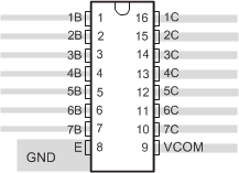 ULQ2003A-Q1 ULQ2004A-Q1 Package Layout