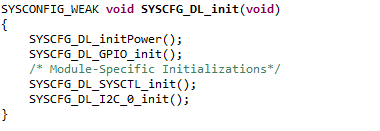  SYSCFG_DL_init ()
                    Function