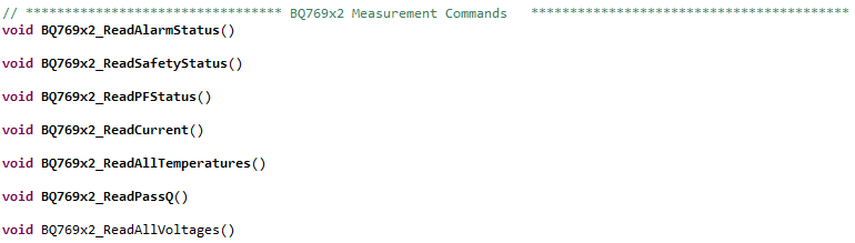 Measurement Commands of
                    BQ769x2