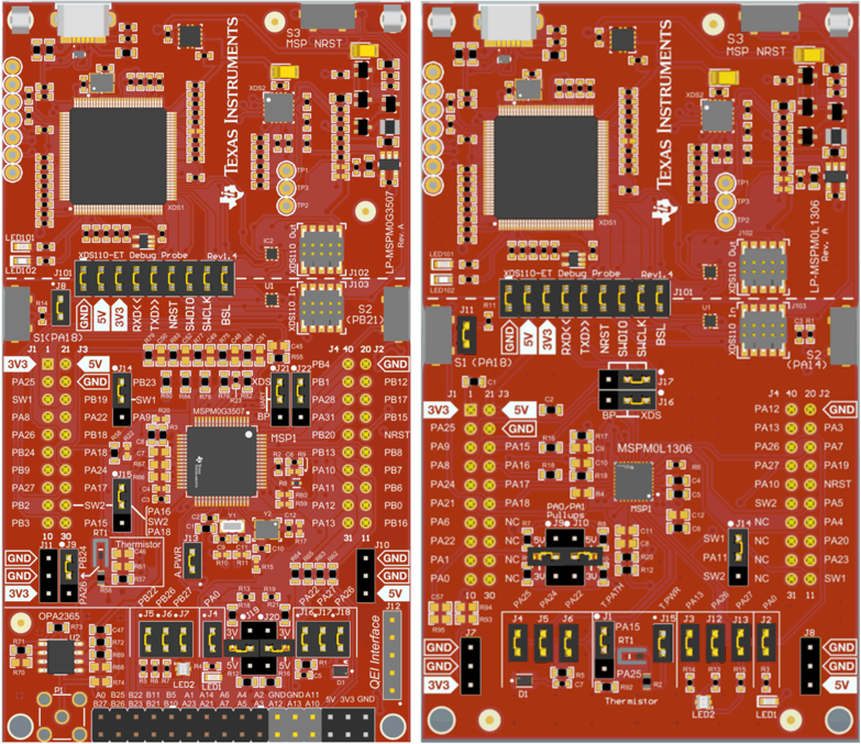  LP-MSPM0G3507 and LP-MSPM0L1306
                Hardware Board