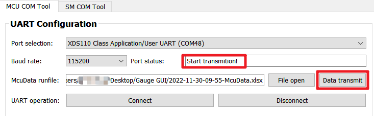 MSPM0L1306 Communication Data Input