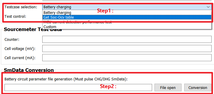 MSPM0L1306 Battery Circuit Table Generation