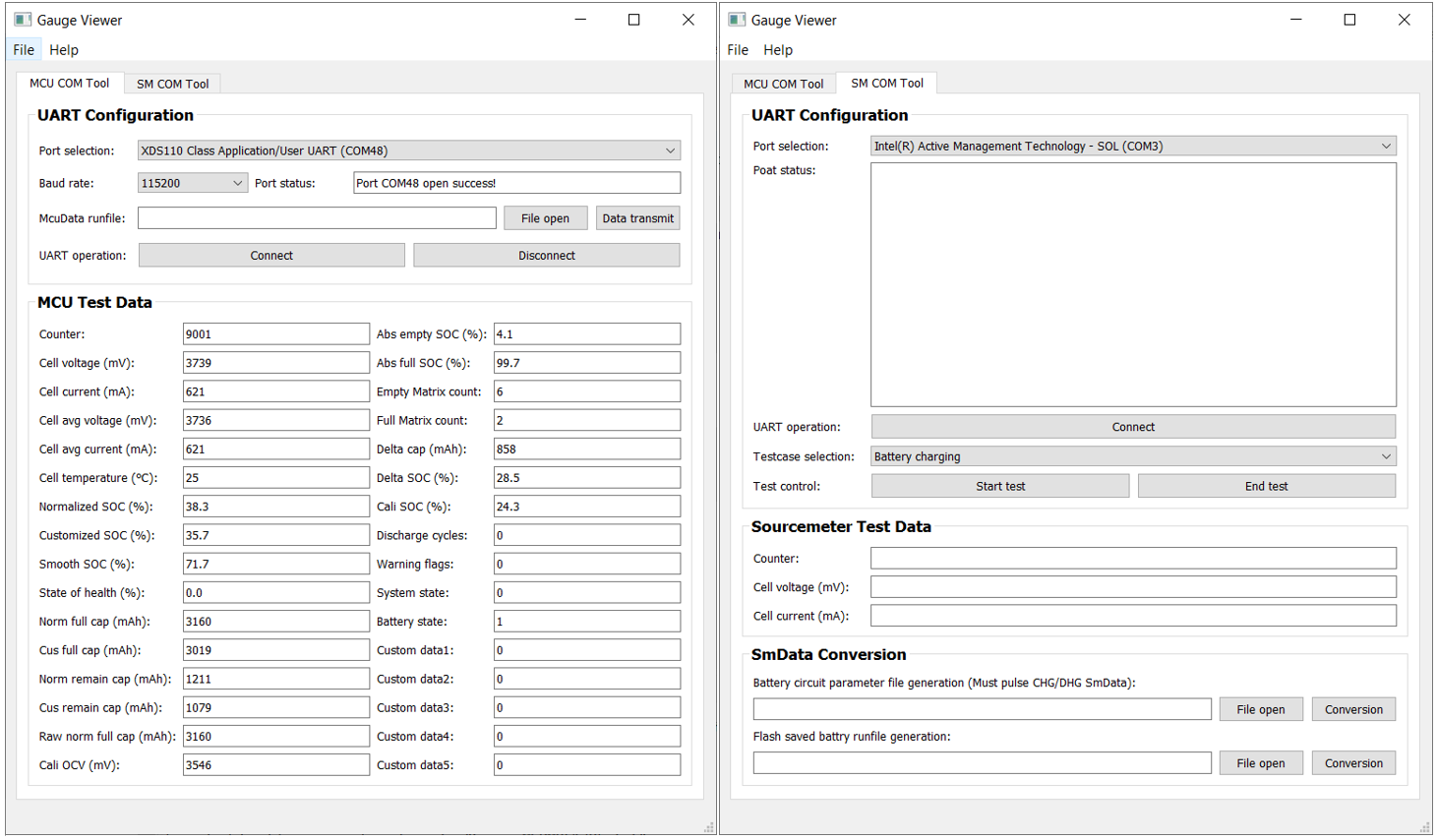 MSPM0L1306 MSPM0 Gauge GUI Project