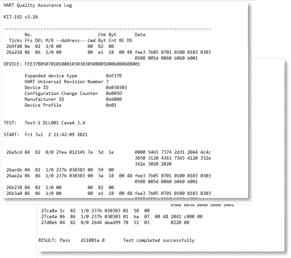  DLL Test System Logs