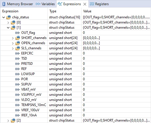  Example of chip_status Without Errors
          for TPS929240-Q1