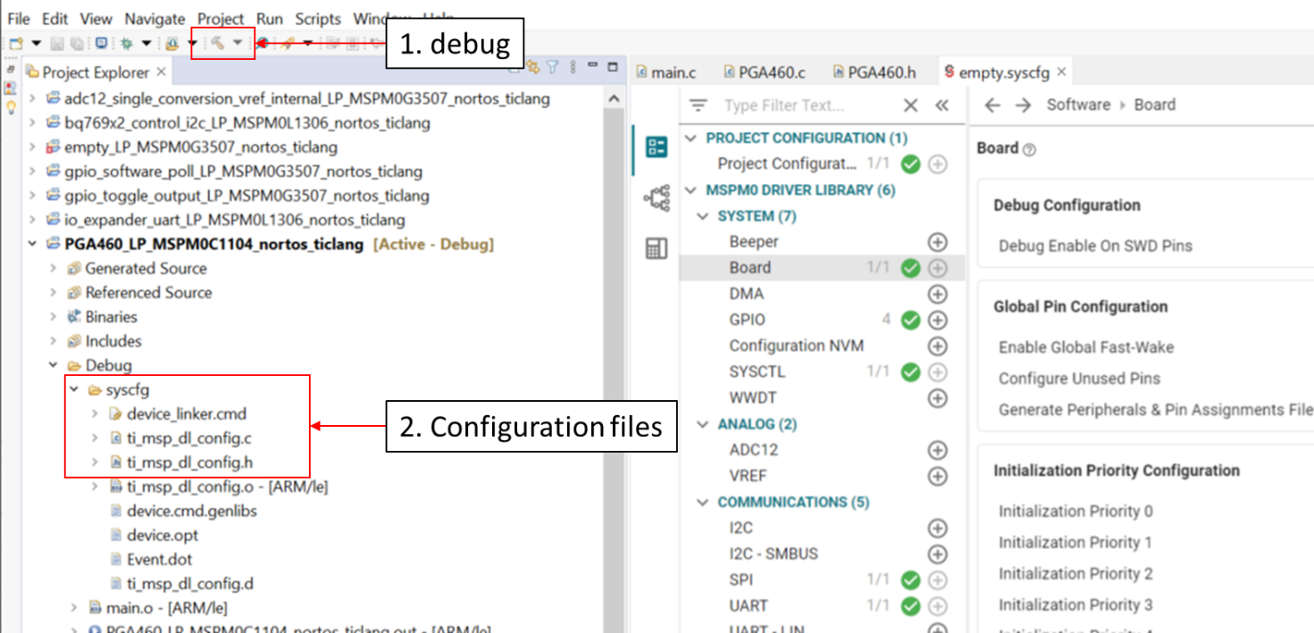 PGA460, MSPM0  Configuration Files