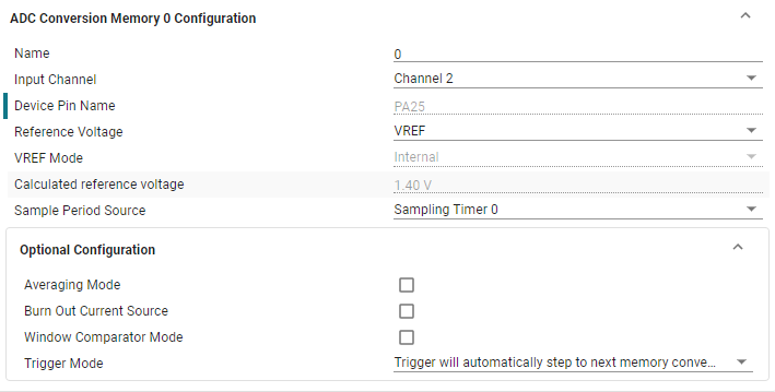  ADC Conversion Memory
                            Sysconfig Configuration