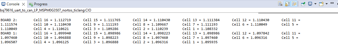  CCS Console printf
                    Result