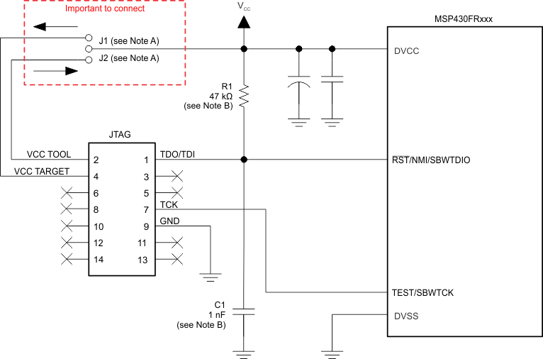 MSP430FR2033 MSP430FR2032 app_signal_conn_2wire_jtag.gif