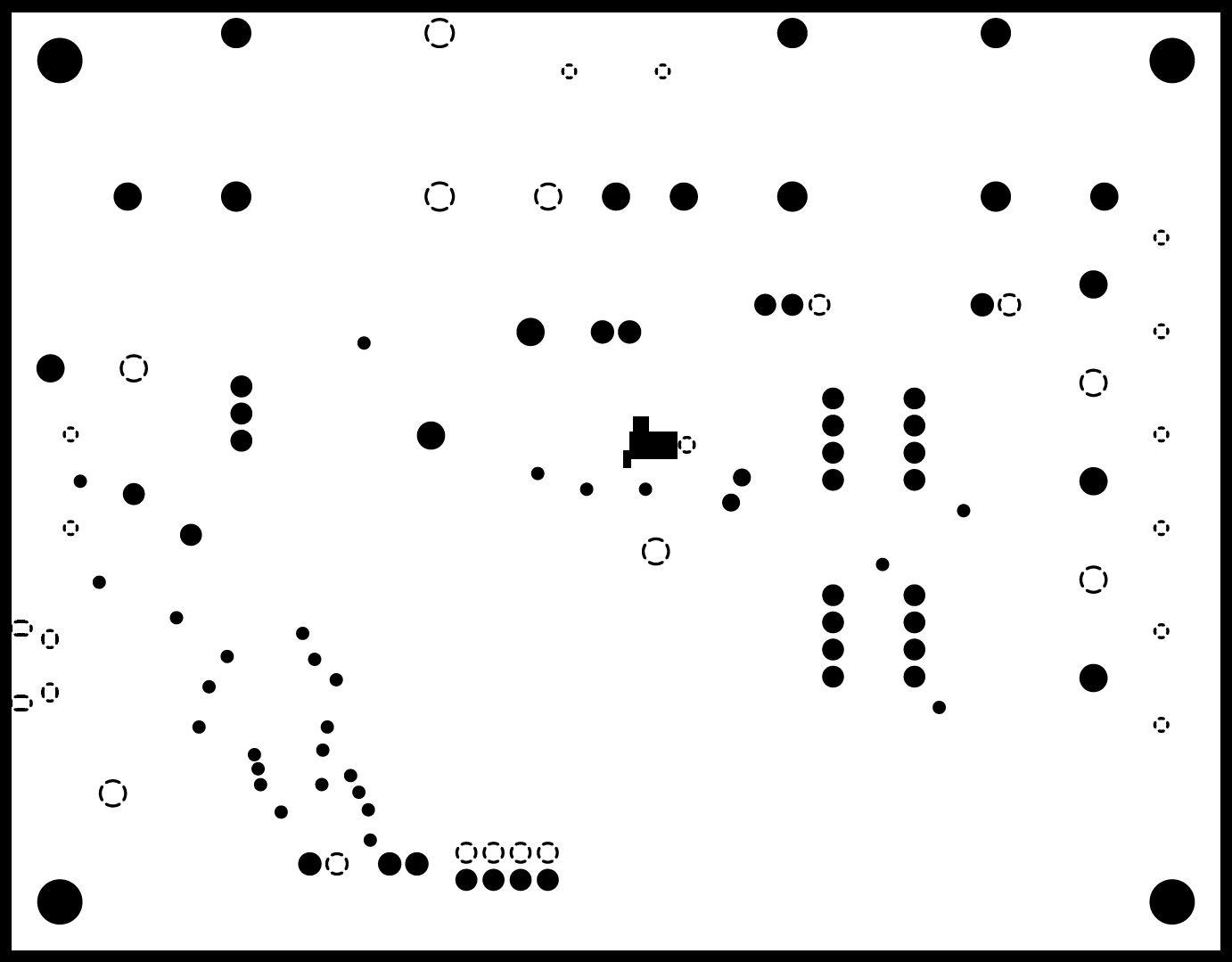 DAC883xEVM DAC8831EVM PCB Mid Layer 1 Layout (Ground Plane)