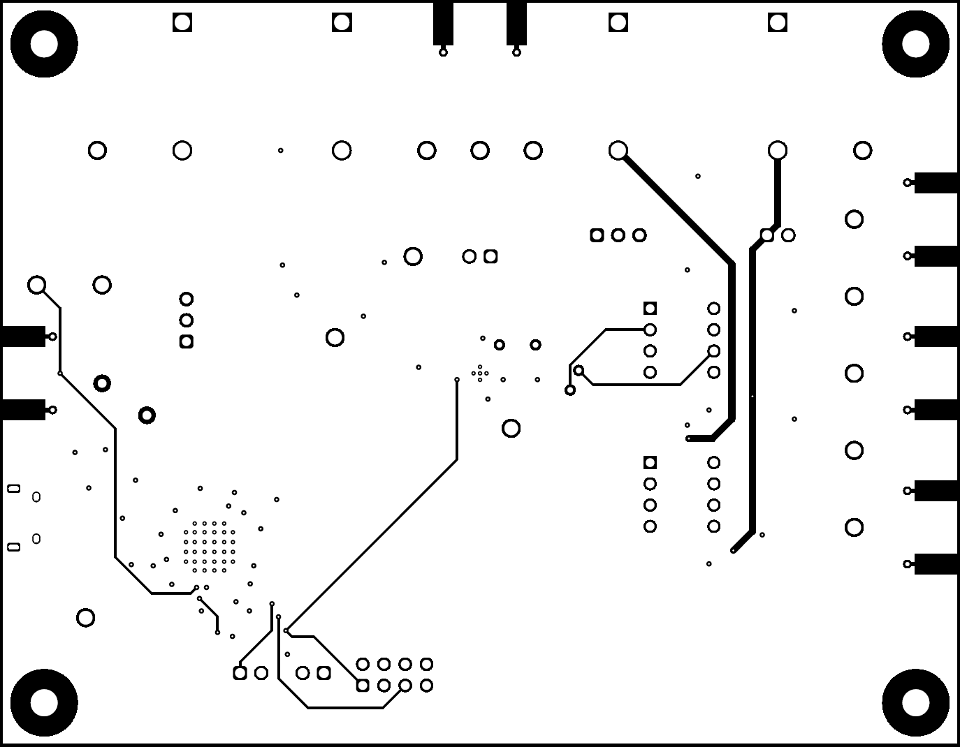 DAC883xEVM DAC8831EVM PCB Bottom Layer Layout