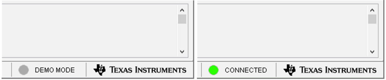 DAC883xEVM FTDI Digital Controller Connection Status