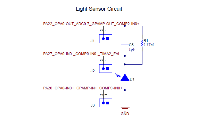 LP-MSPM0G3507 Light Sensor Circuit