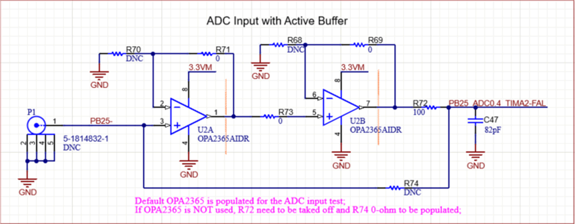 LP-MSPM0G3507 External OPA Circuit