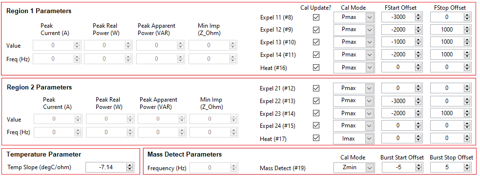 ULC1001 DRV2901 ULC1001-DRV-FL-EVM ULC1001-DRV290XEVM Calibration Settings and
                    Parameters