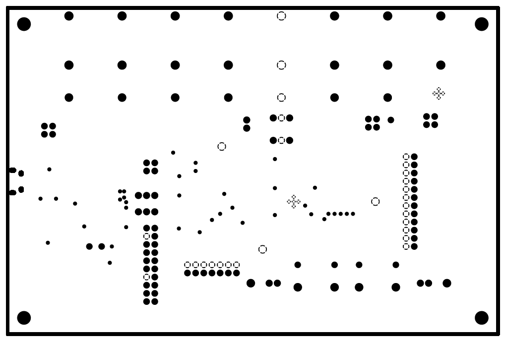 AMC7908EVM AMC7908EVM PCB Mid Layer 2 Layout (Ground Plane)