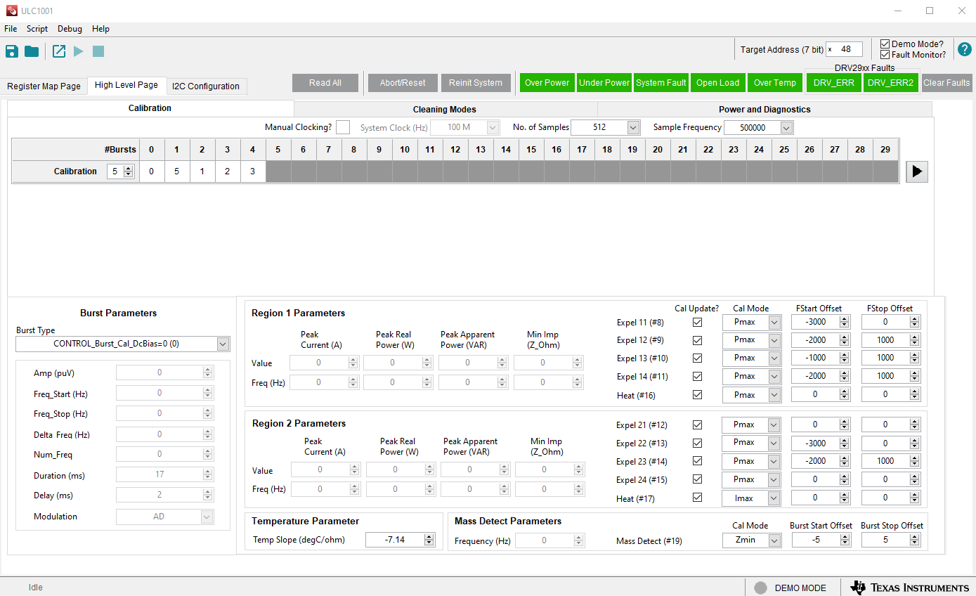 ULC1001-DRV2911EVM GUI Start-up