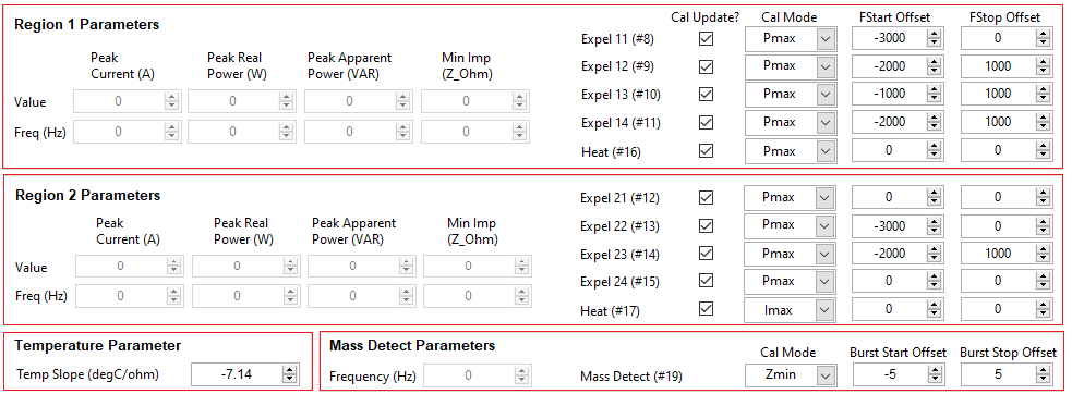 ULC1001-DRV2911EVM Calibration Settings and Parameters