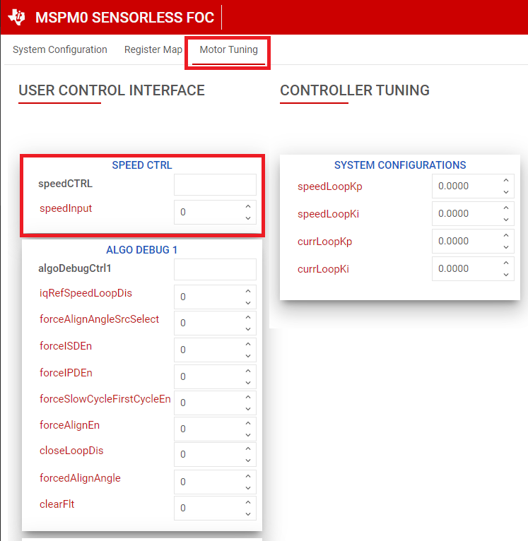  Setting Speed Input From GUI