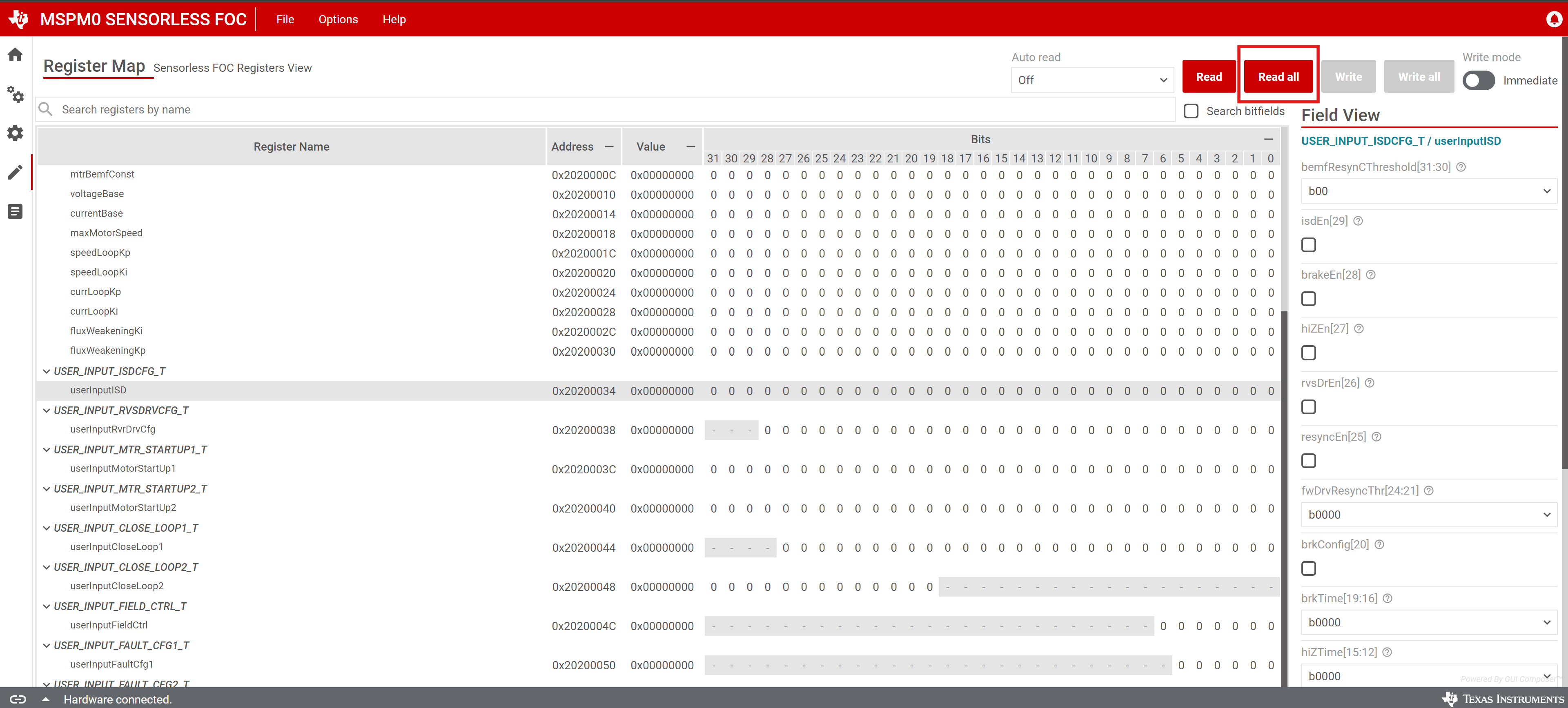  Register Map GUI Page