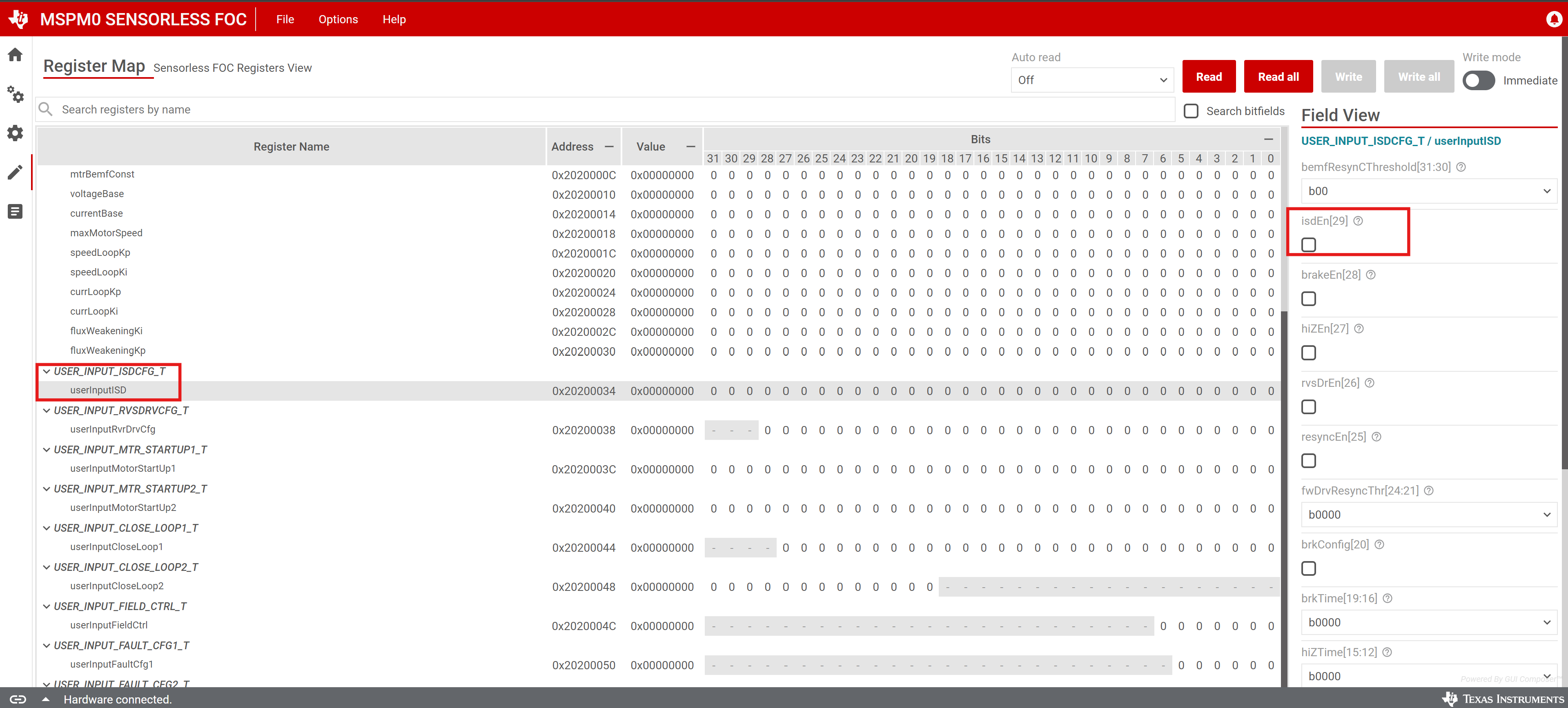  Disabling ISD in GUI