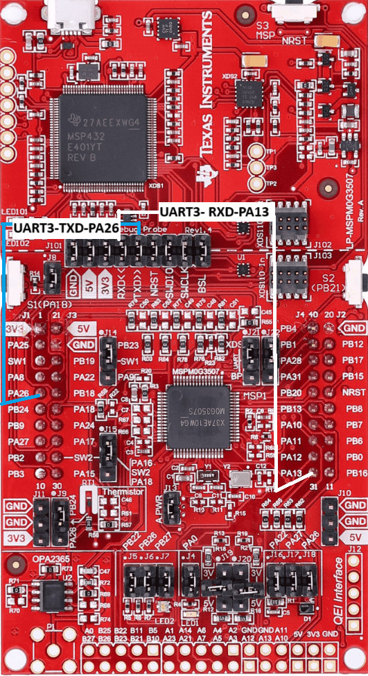  LP-MSPM0G3507 Backchannel
                    Connection to UART3