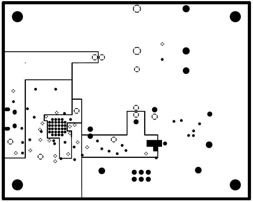 DAC121S101SEPEVM DAC121S101SEPEVM PCB Mid Layer 2 Layout (Power Plane)