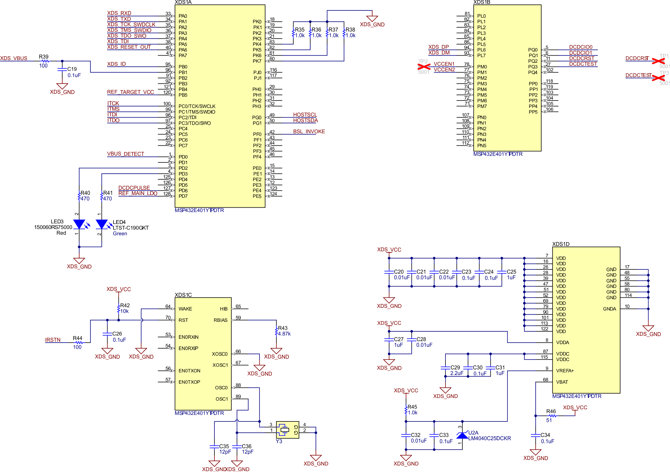 LP-MSPM0G3519 XDS110 Debug Probe Emulator
                    Schematic