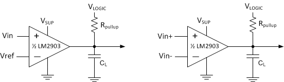 LM393B LM2903B LM193 LM293 LM293A LM393 LM393A LM2903 LM2903V Single-Ended and Differential Comparator Configurations