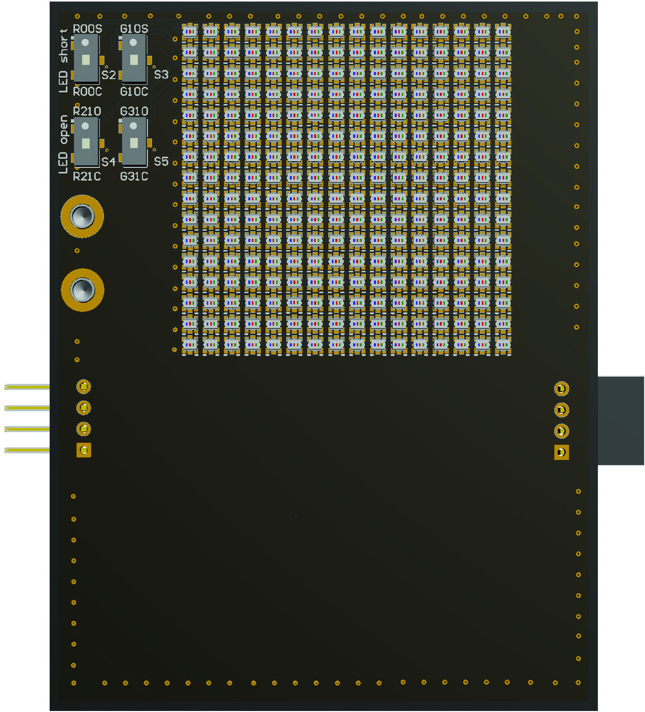 LP5891EVM LED Side of the LP5891EVM
                Board