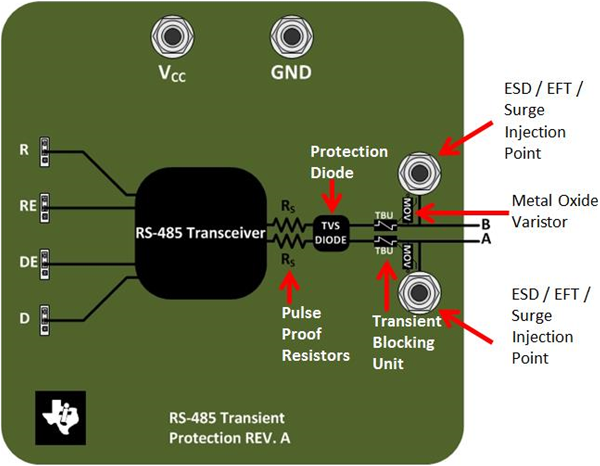  Robust Discrete Surge Protection for RS-485 Bus