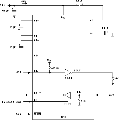 TRS213 Shutdown Current Test Circuit