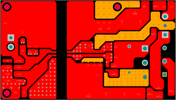 UCC5310 UCC5320 UCC5350 UCC5390 Top-Layer Traces and
                    Copper