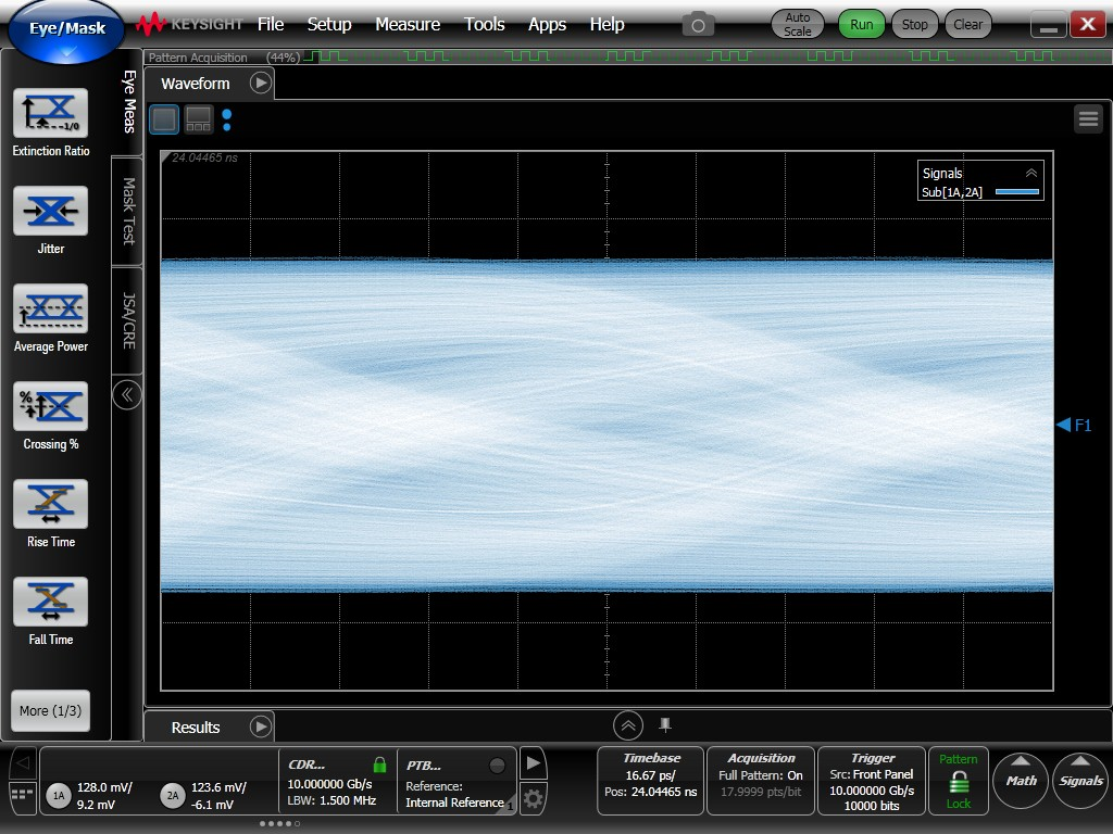 TUSB1142 10
                        Gbps Input Eye At SSTX
                        After 12.5 dB at 5 GHz Pre-channel