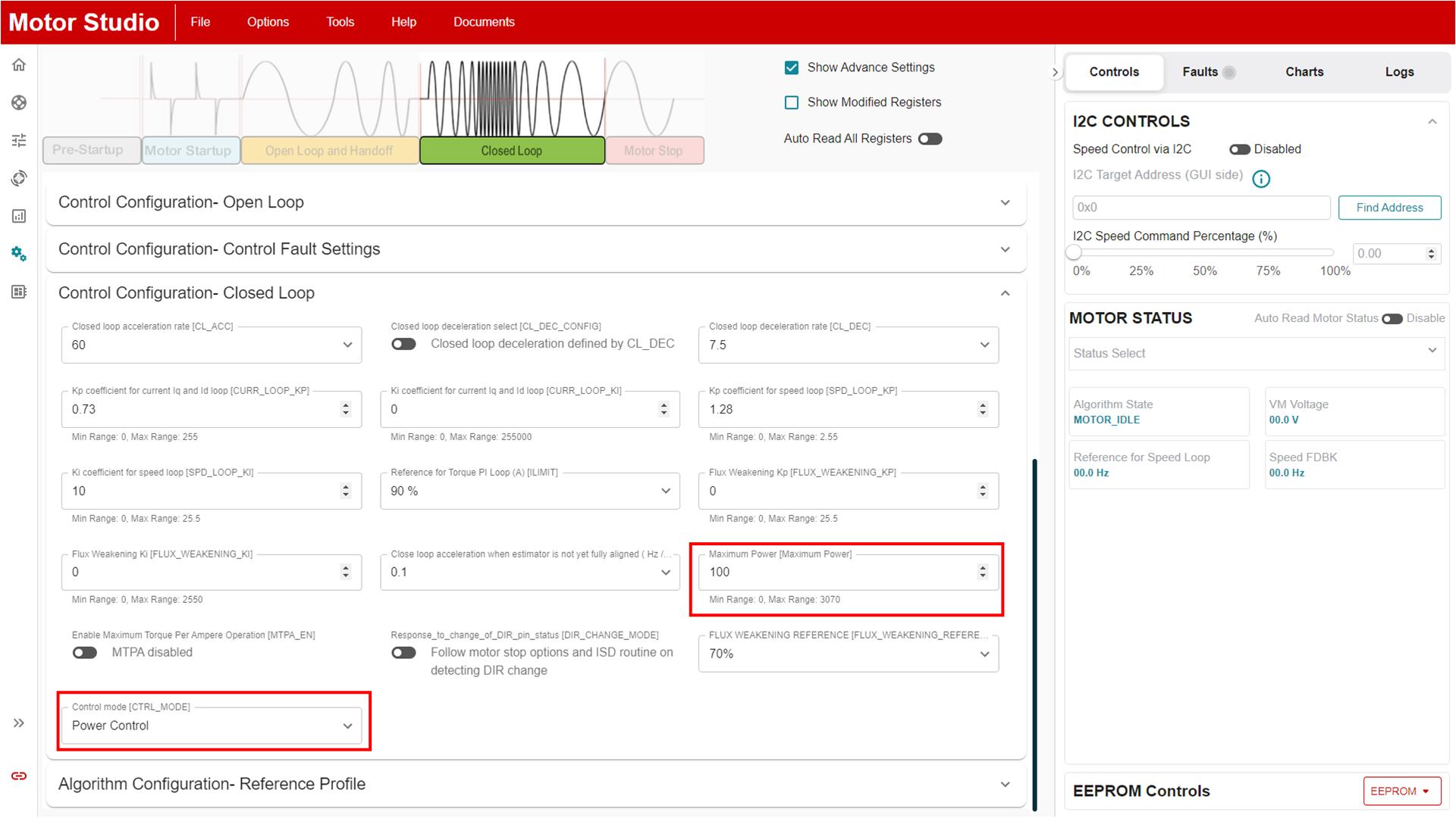  Power Control Settings