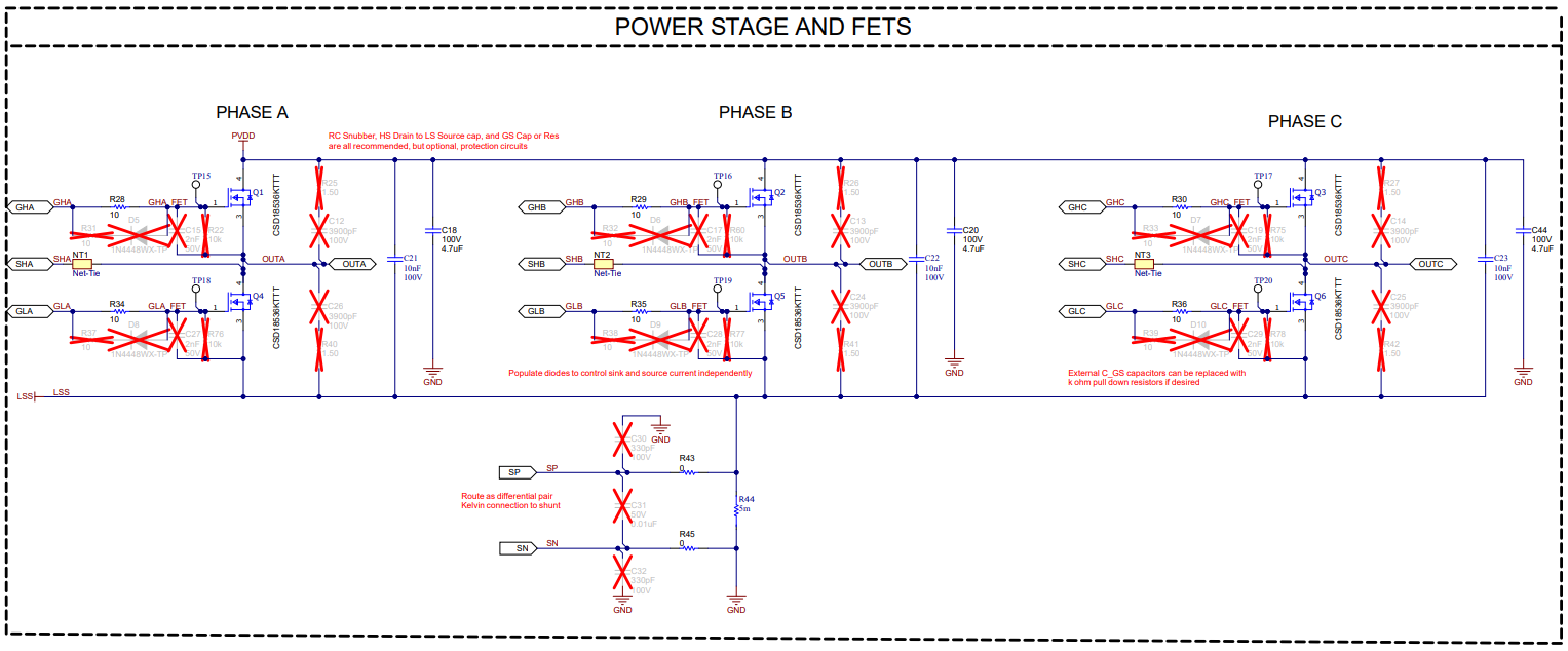 MCF8329RRYEVM MOSFETs and Power Stage