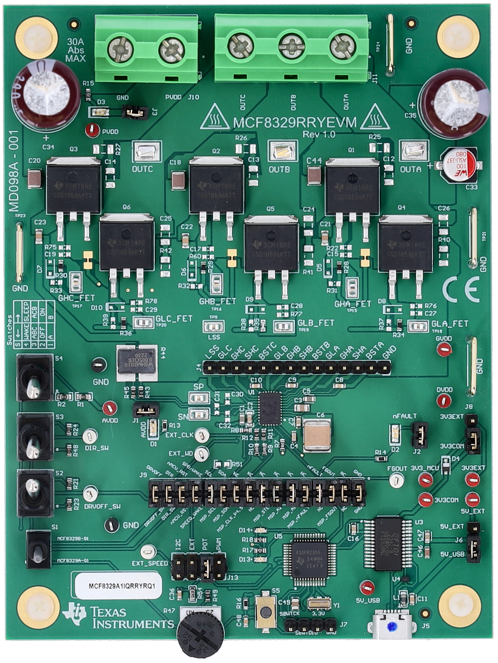 MCF8329RRYEVM MCF8329RRYEVM (Top View)