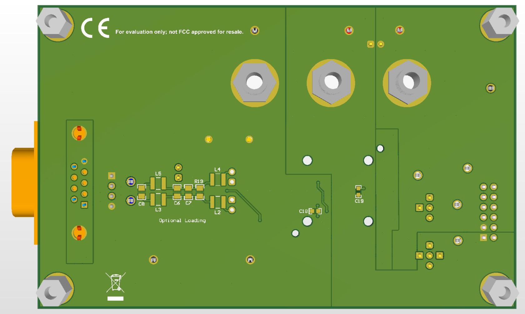 TCAN-SOIC8-EVM EVM Layout (Bottom
                    View)