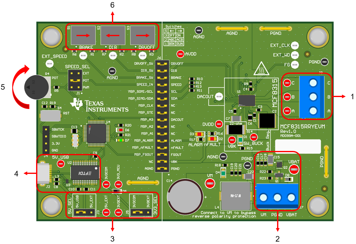 MCF8315RRYEVM Reference for Quick Start Guide