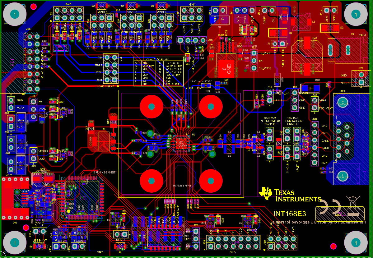 TCAN284XEVM PCB Layout