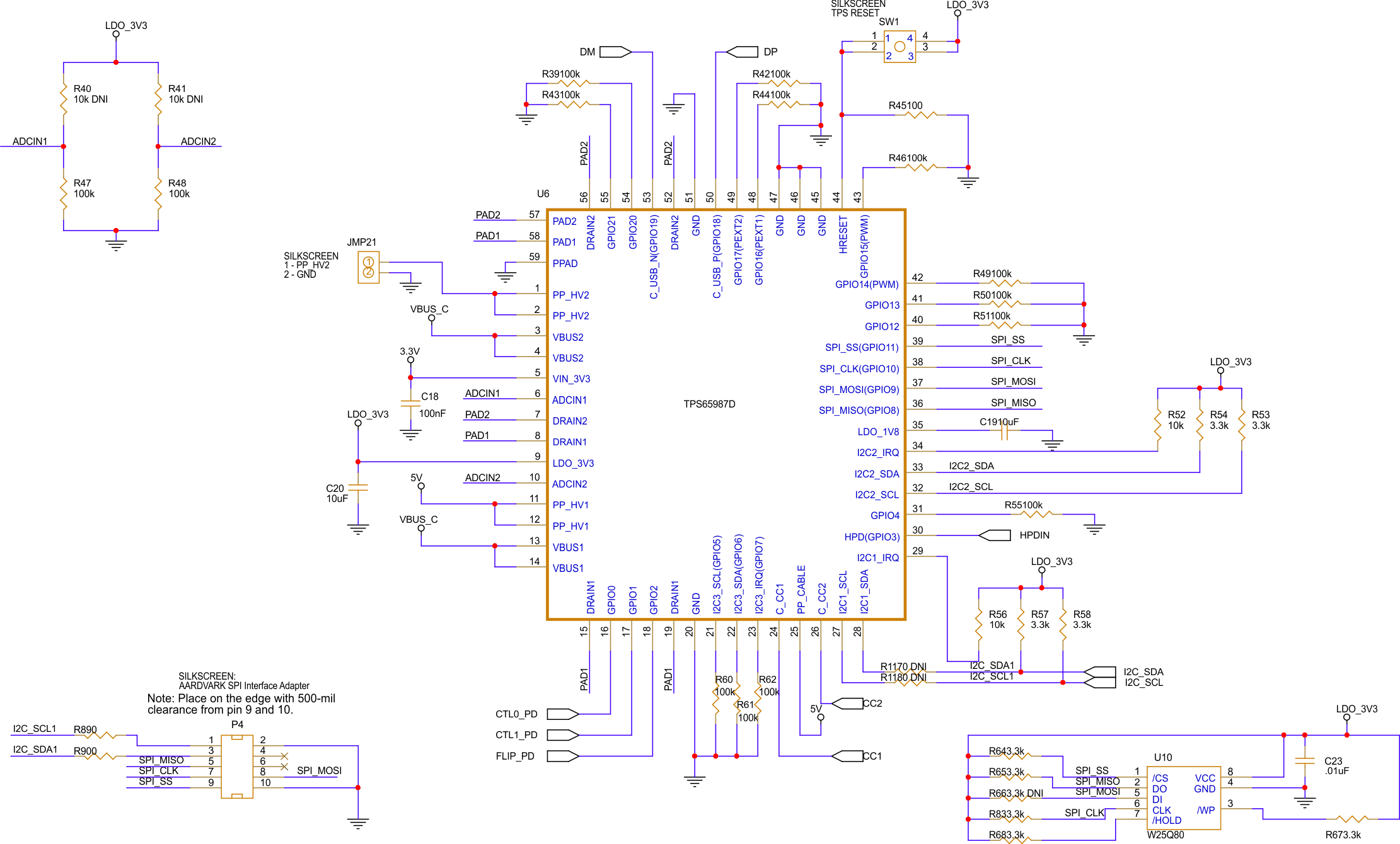 TUSB5461Q1-EVM TUSB5461-Q1 EVM Schematic (Page 3)