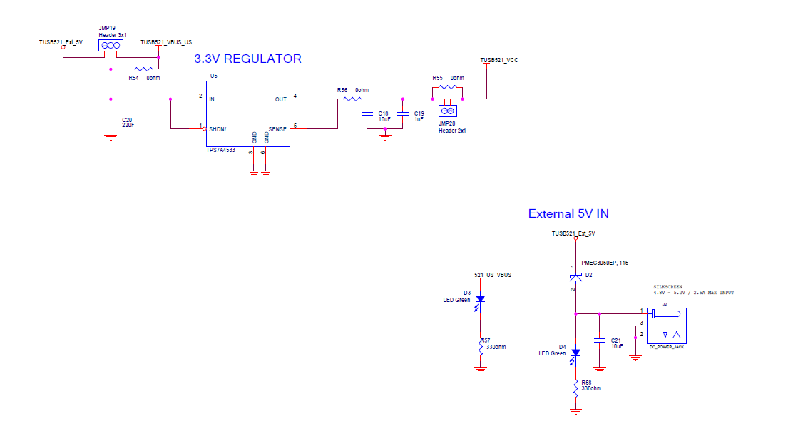 TUSB1021Q1-EVM Schematic Page 3