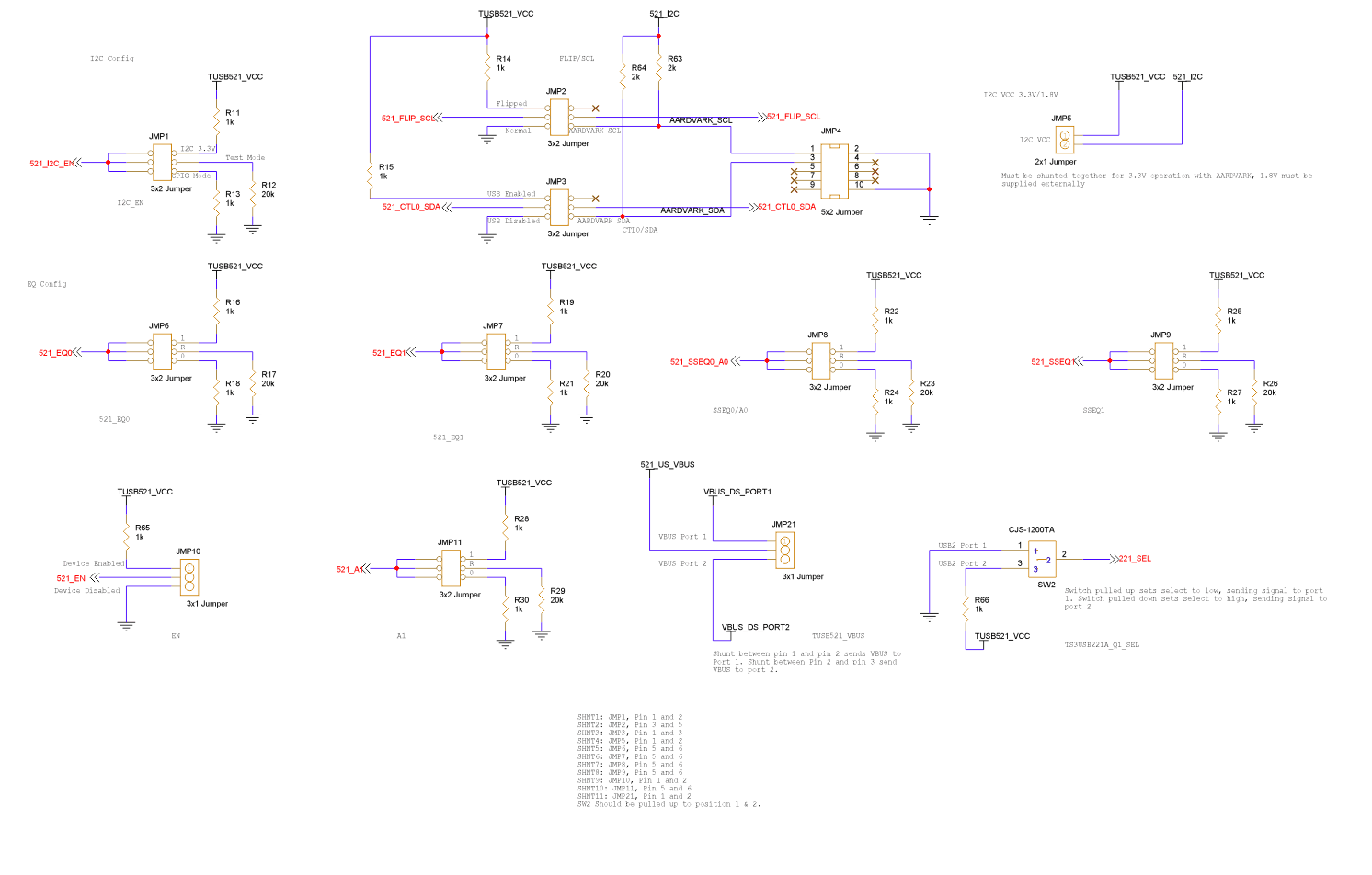 TUSB1021Q1-EVM Schematic Page 2